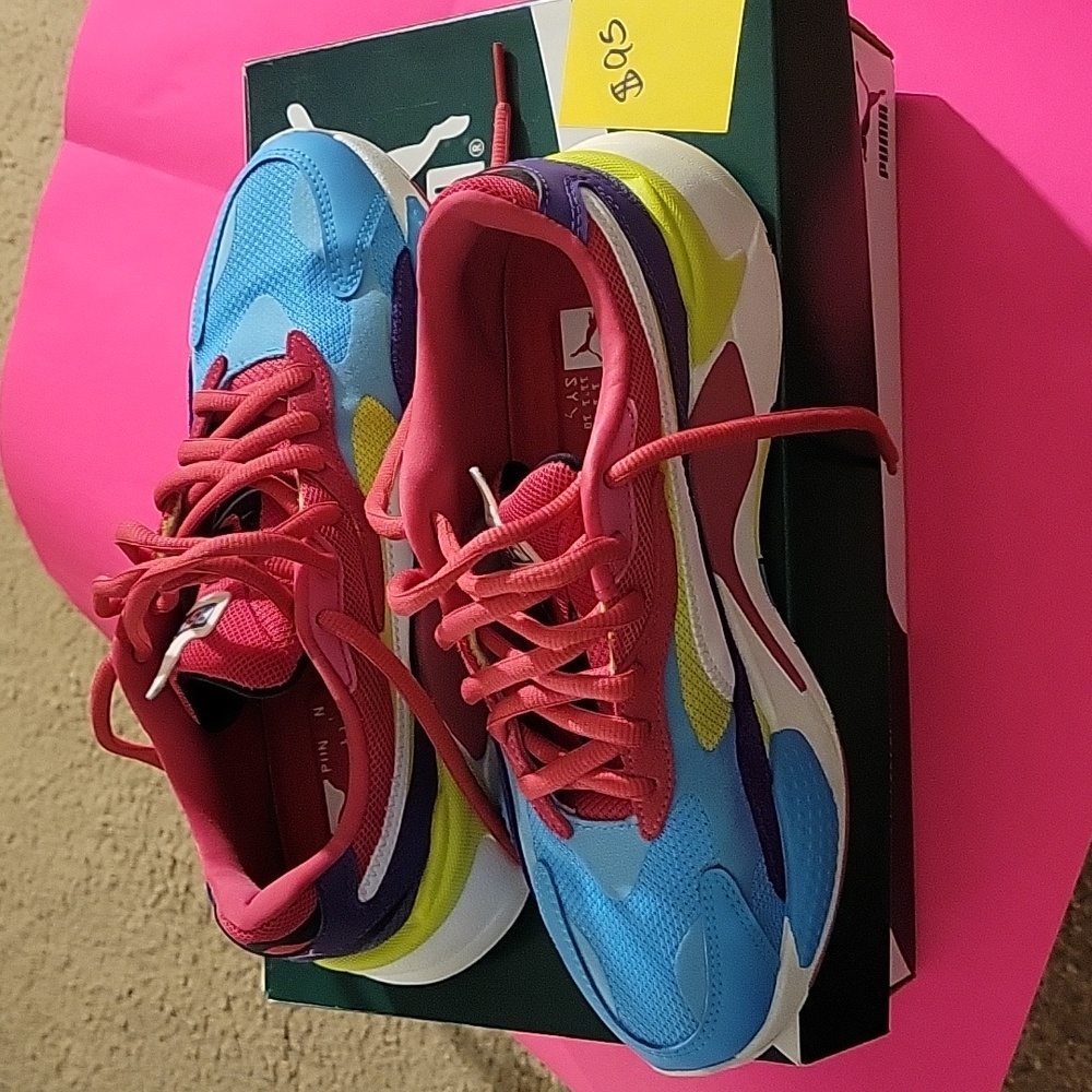 Puma multi color gym shoes size 9